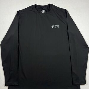 Billabong Arch Wave Rash Guard Black Long Sleeve Surf Performance Mens Size XXL